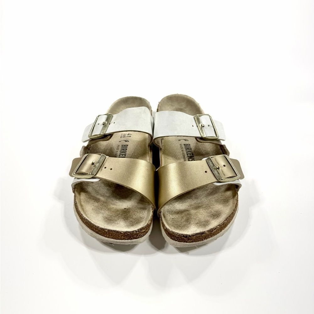 Birkenstock Arizona gold and Silver sandals